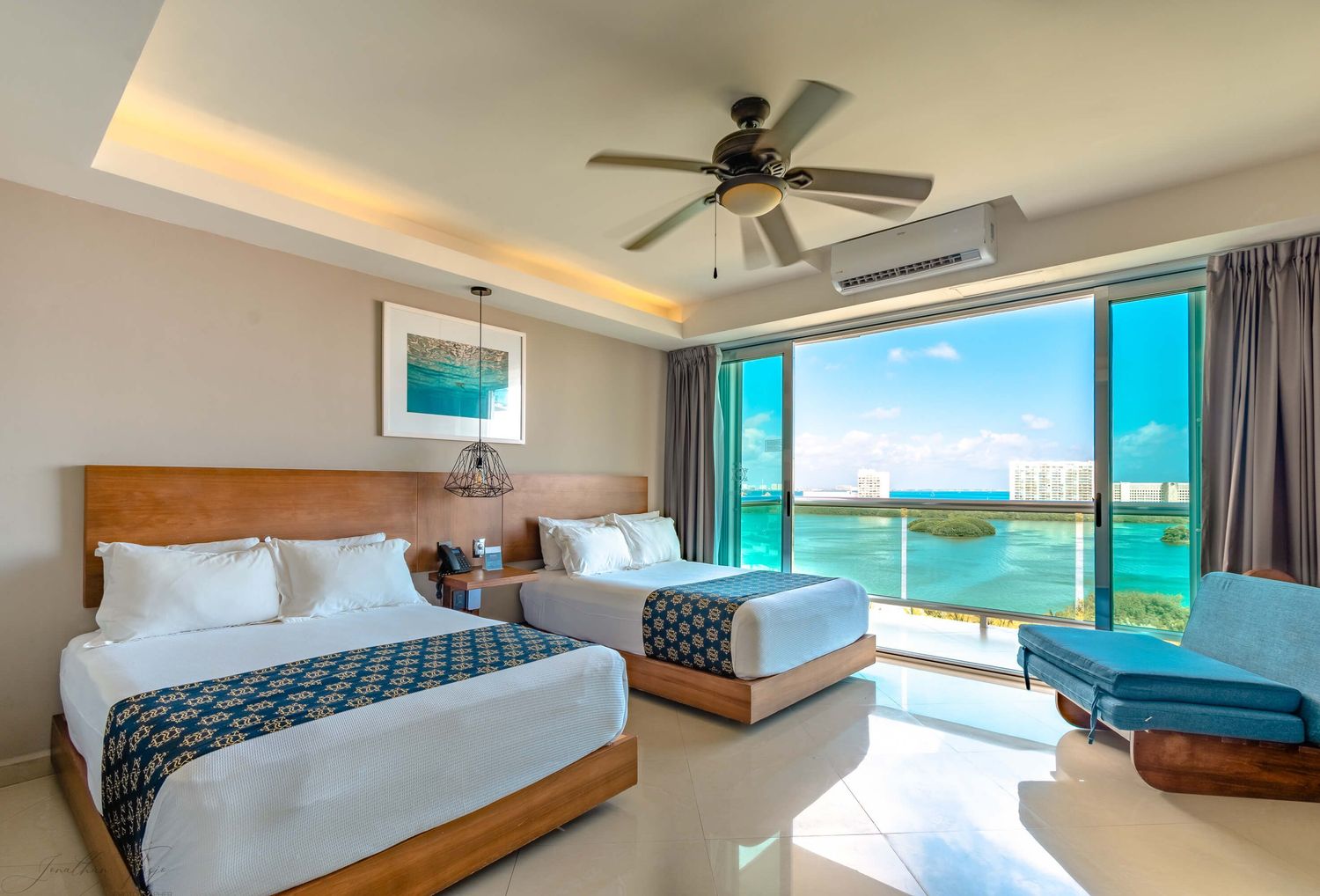 Standard lagoon view, 2 double beds Ocean Dream Cancún by GuruHotel